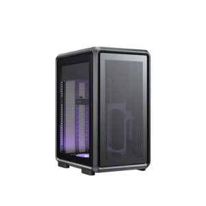Gabinete Cooler Master MasterFrame 400 Mid Tower Tempered Glass Black s/Fuente