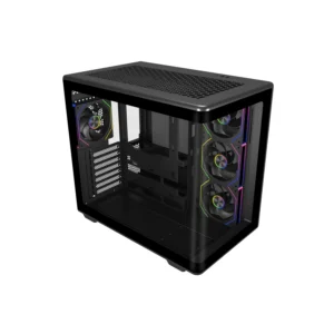 Gabinete Cooler Master Elite 600 Mid Tower 4 Fans ARGB Tempered Glass Black s/Fuente